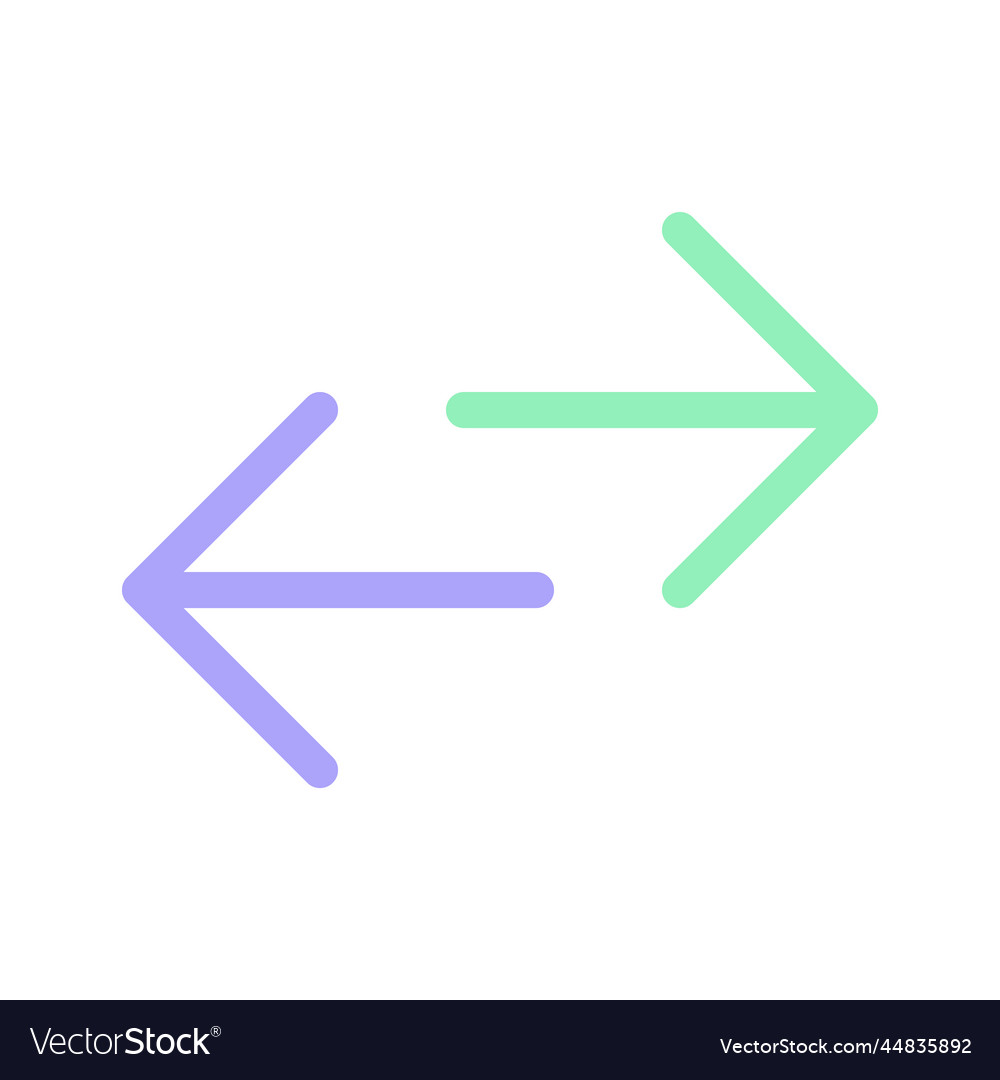 Swap languages flat color ui icon vector image Swap languages flat color ui icon