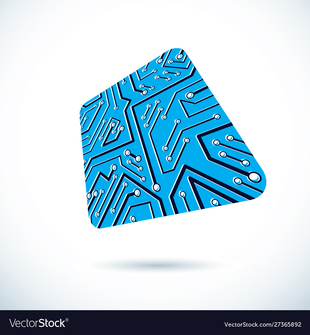 Technology cpu design with square microprocessor vector image Technology cpu design with square microprocessor