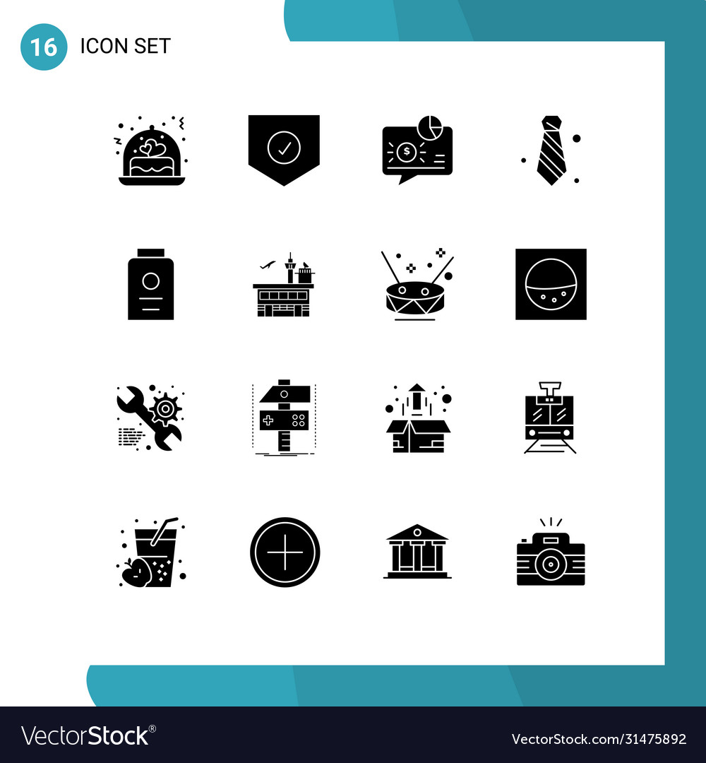 User interface pack 16 basic solid glyphs