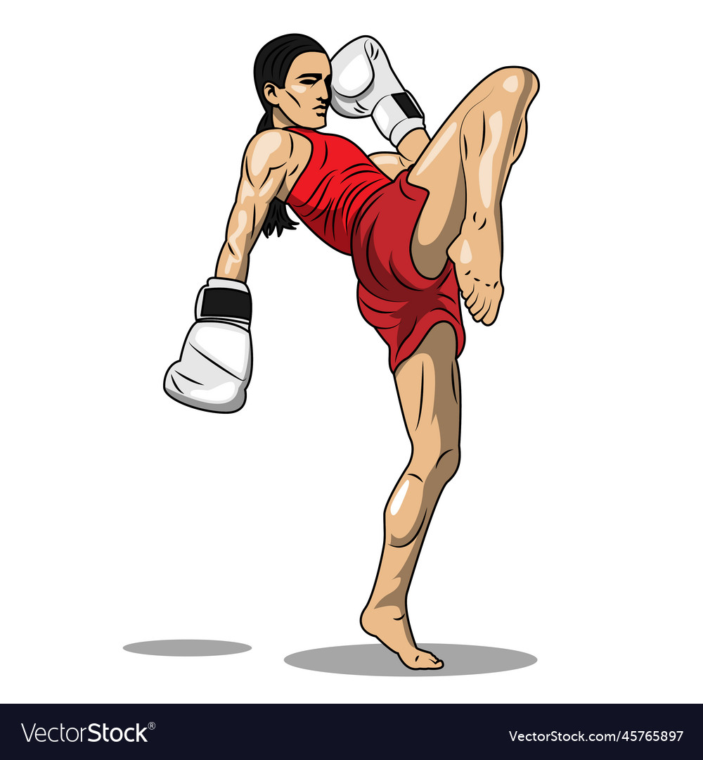 A person kicking vector image A person kicking