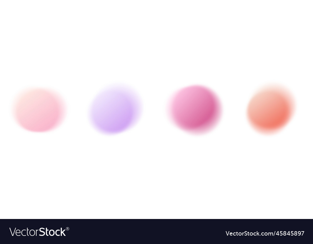 Abstract blur gradient circles set light color