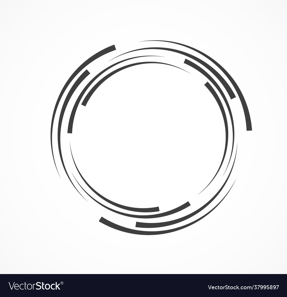 Abstract lines in circle form design element vector image Abstract lines in circle form design element
