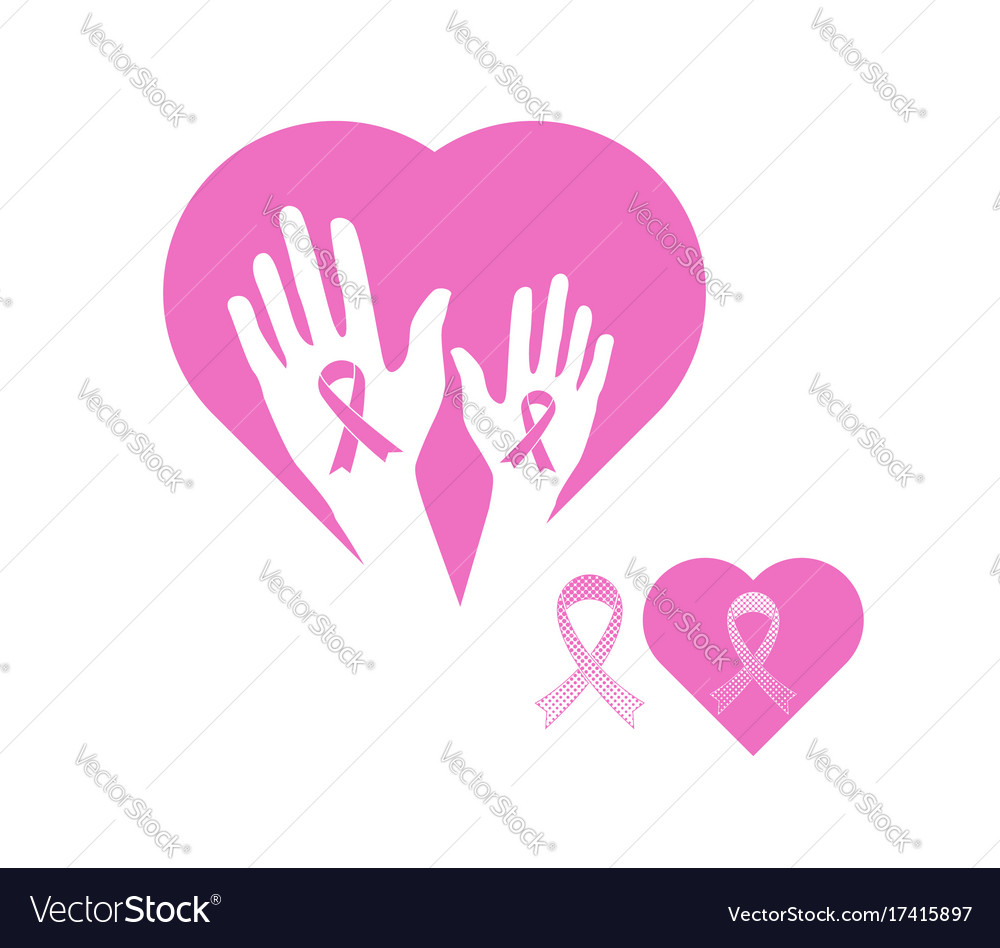 Breast cancer awareness ribbon icon symbol