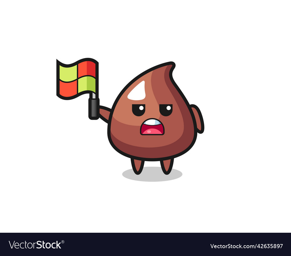 Choco chip character as line judge putting