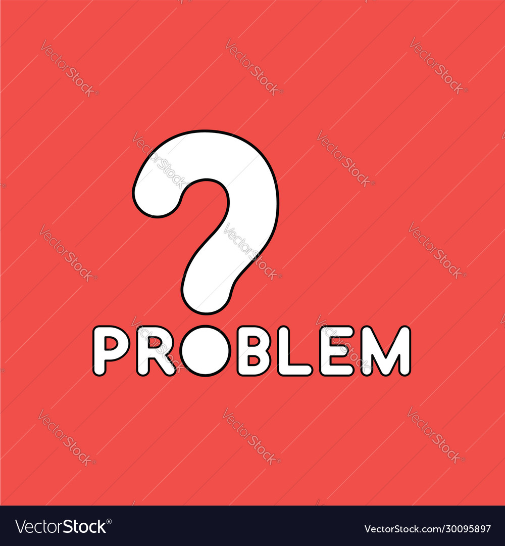 Concept problem text with question mark