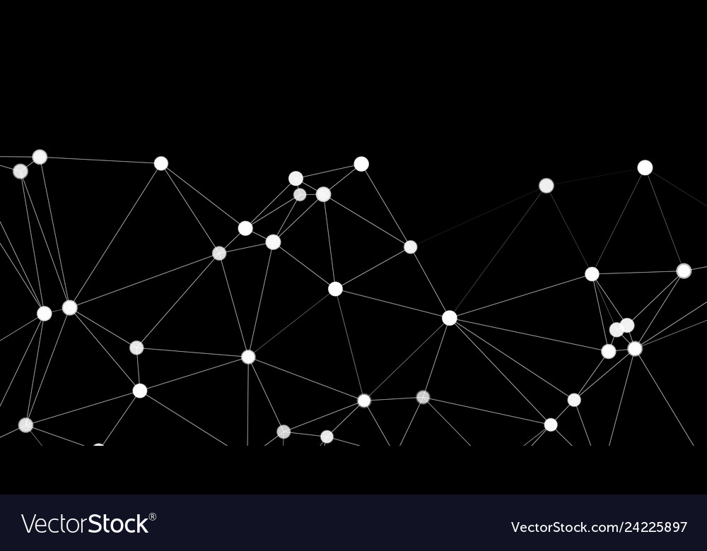 Dots and lines connections tech conception