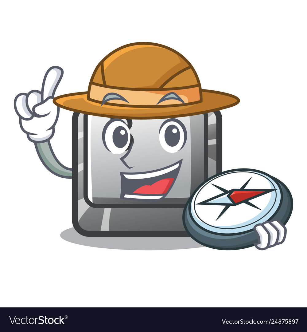 Explorer button b on a mascot keyboard