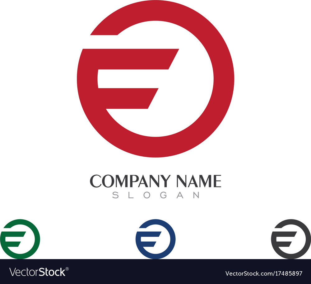 F letter logo business template