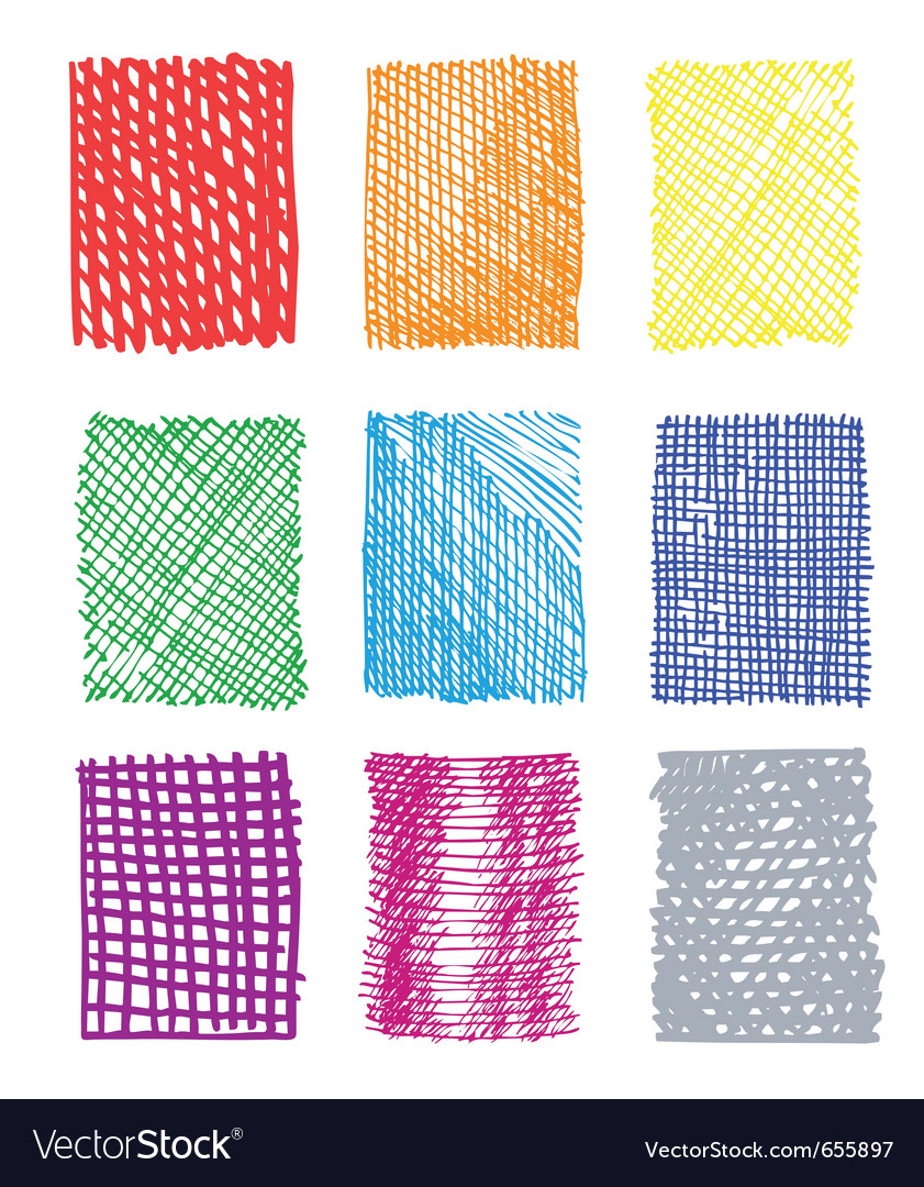 Hand-Drawn Colored Rectangular Patterns