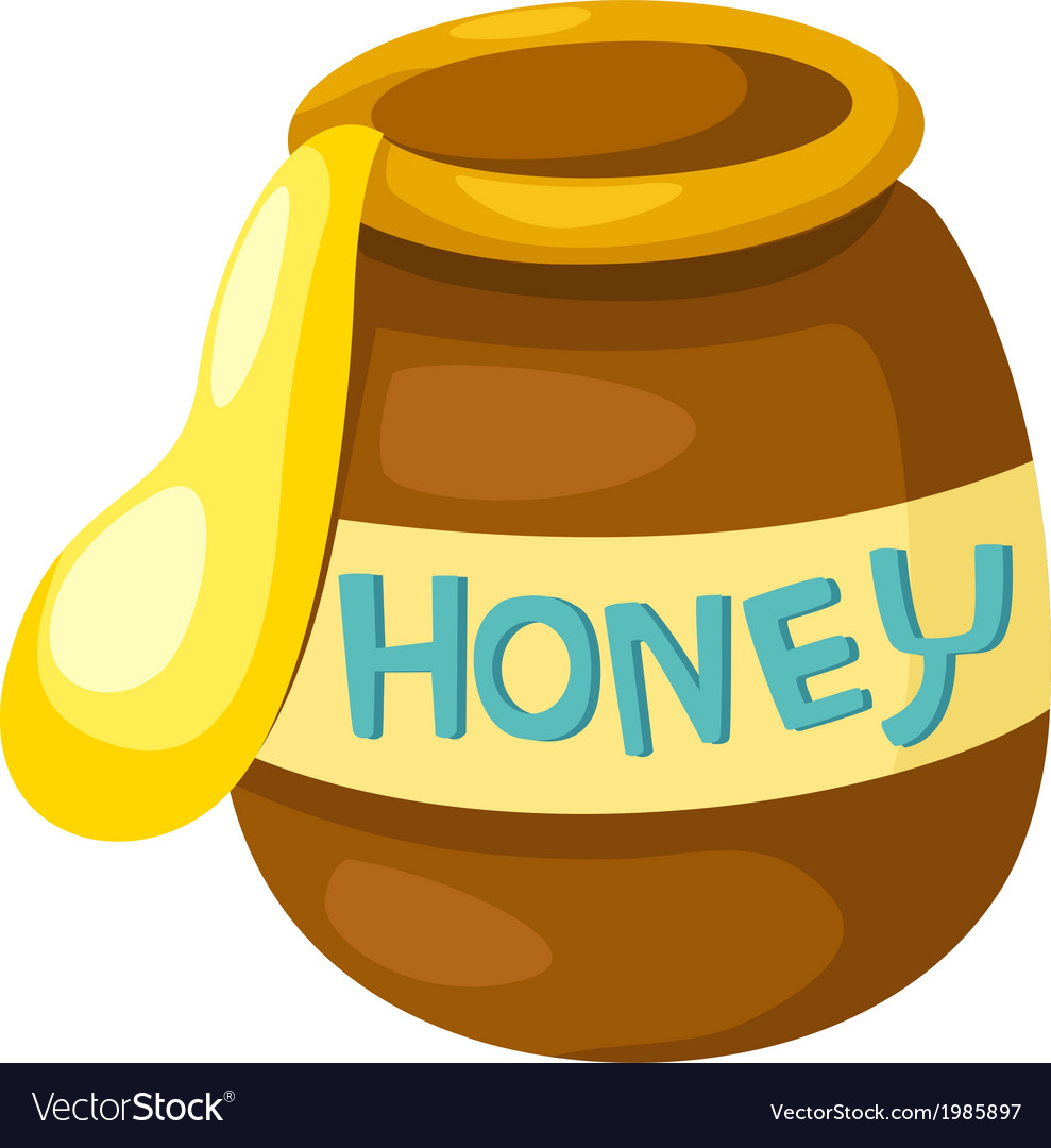 Jar with honey isolated Royalty Free Vector Image