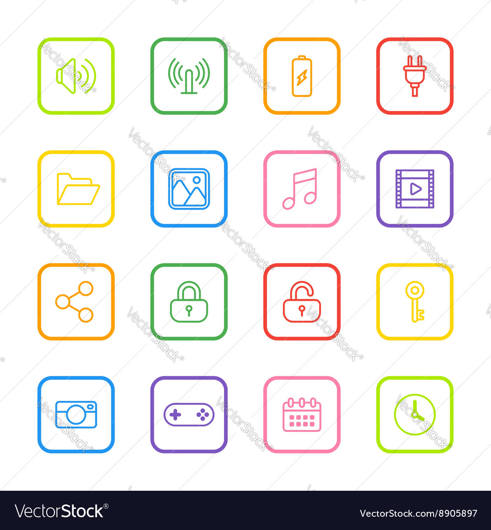 Line Icon Set - Web & App