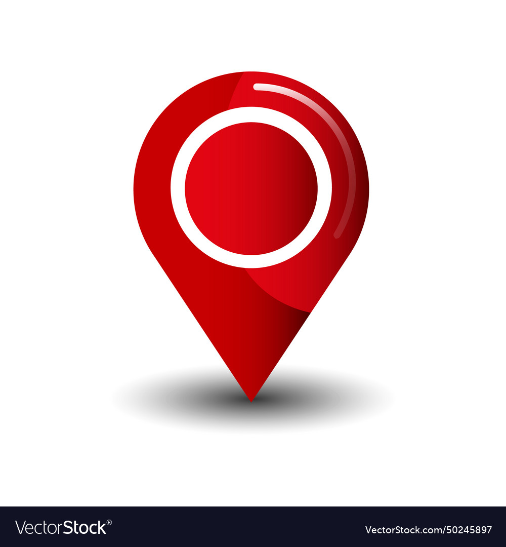 Map pointer icon gps location symbol vector image Map pointer icon gps location symbol