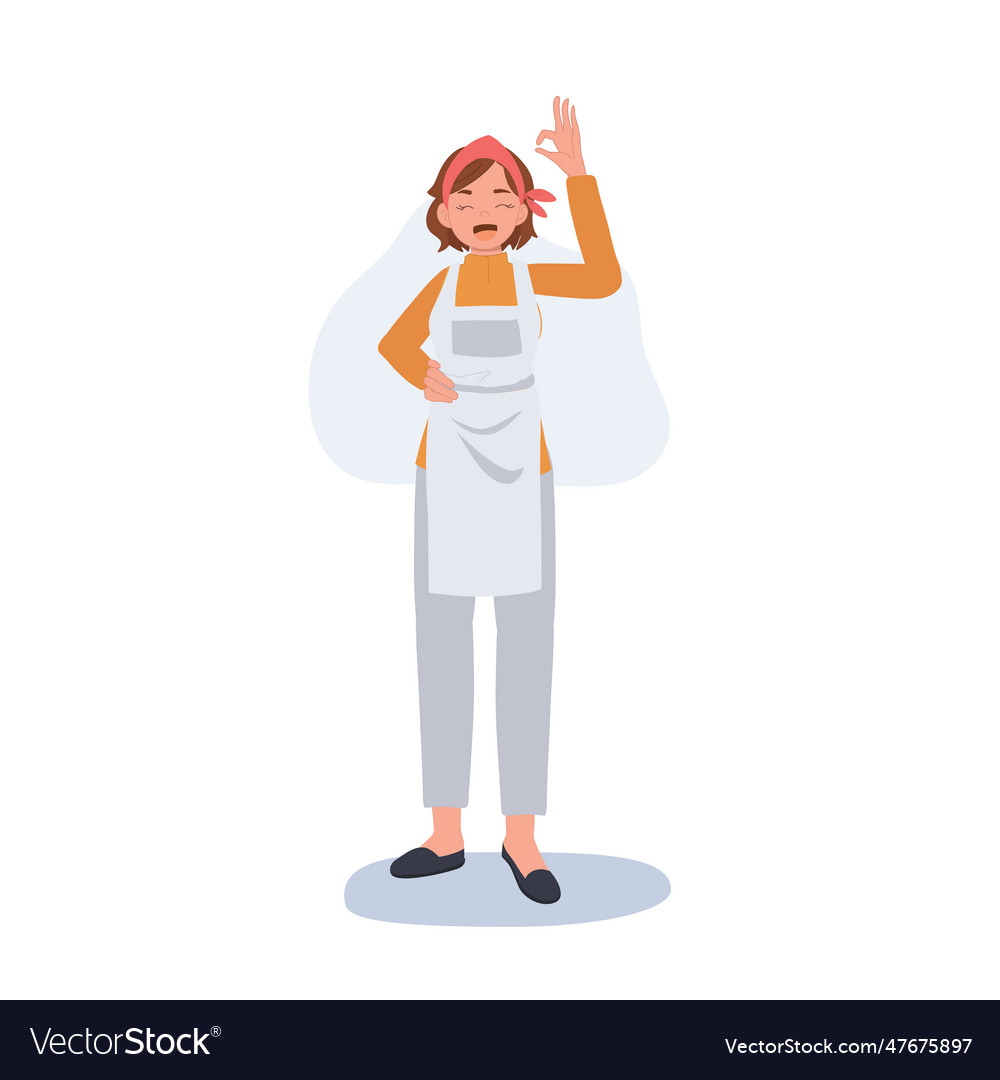 Professional cleaner people character of lady