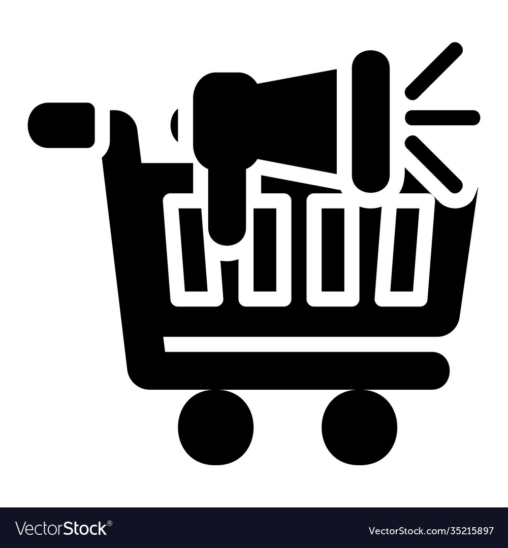 Promotion icon in solid style for any projects
