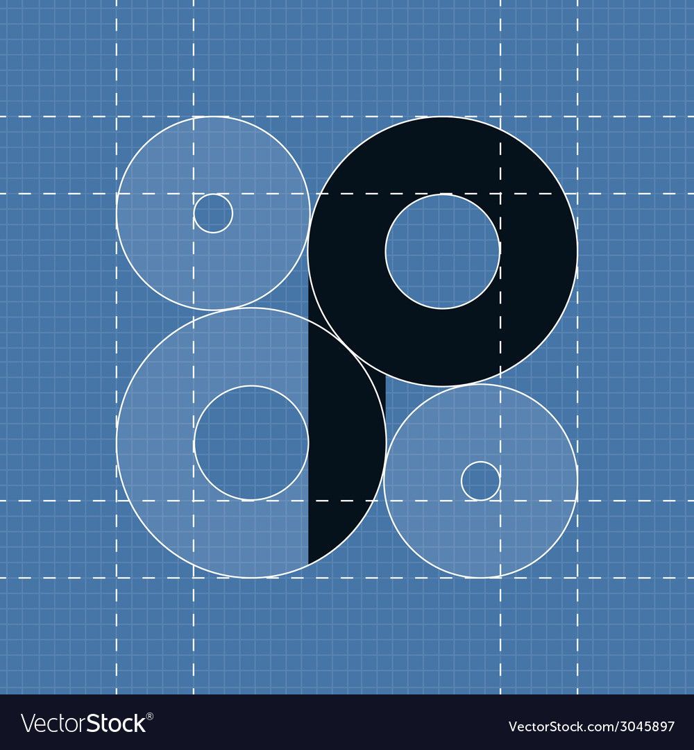 Round engineering font symbol p