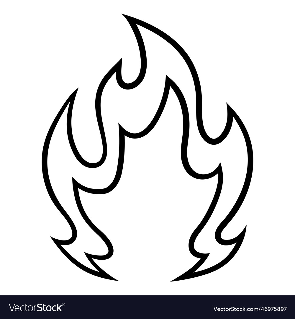 Stylized fire decorative element Royalty Free Vector Image