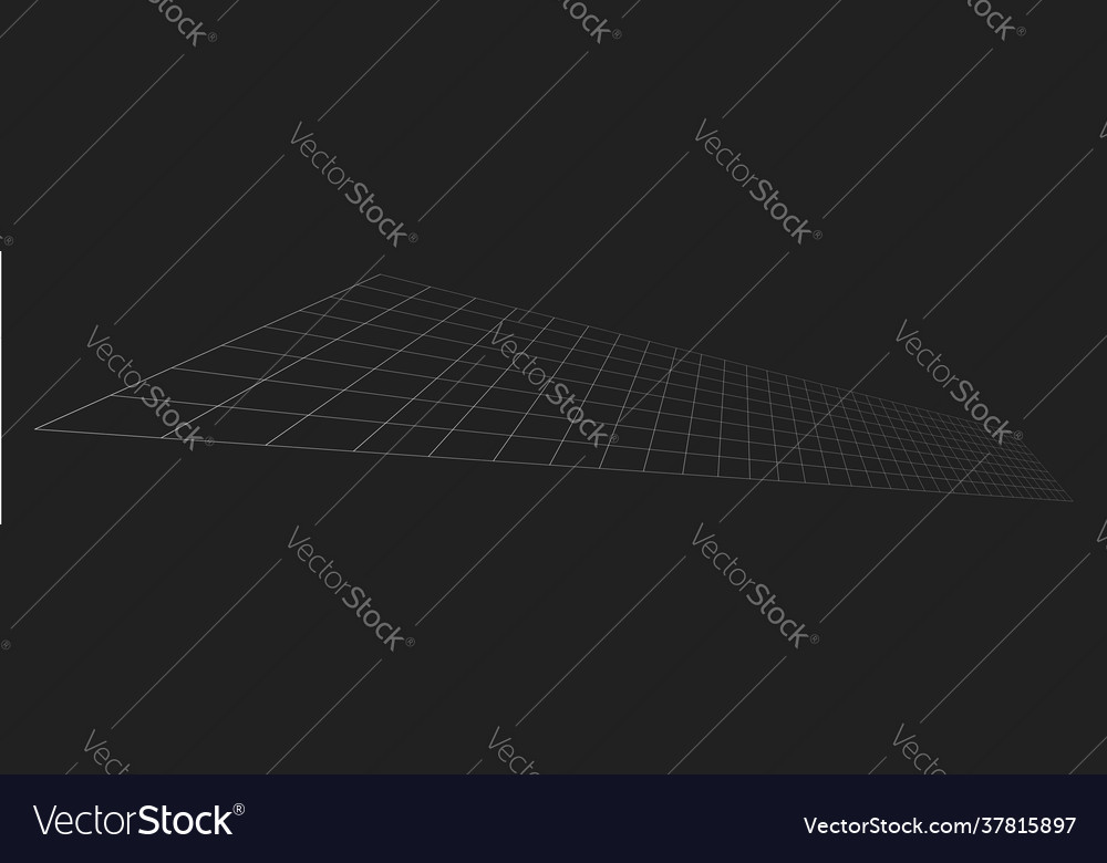 Tilted skew 3d grid mesh Vector Image Tilted skew 3d grid mesh