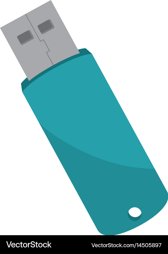 Usb memory isolated icon Royalty Free Vector Image