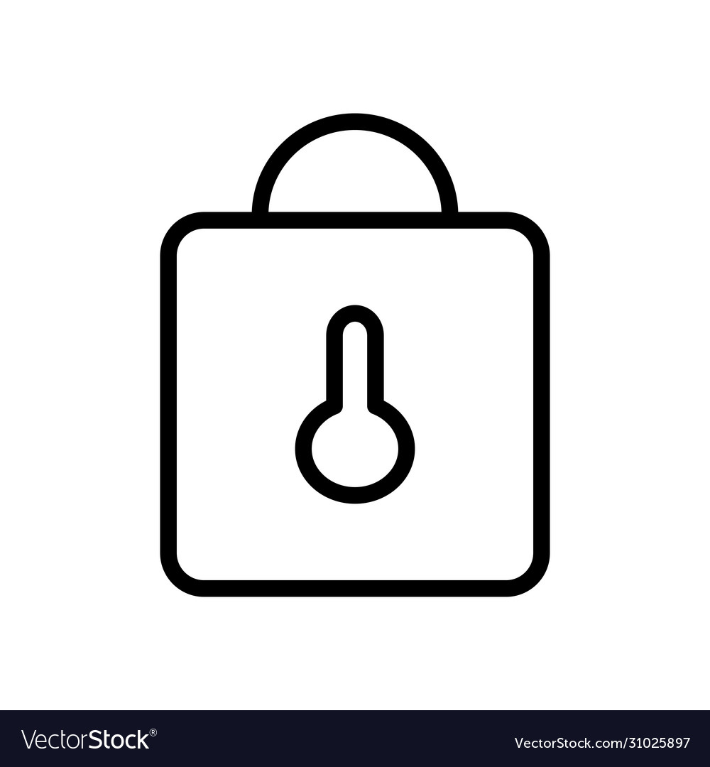 User interface concept padlock icon line style