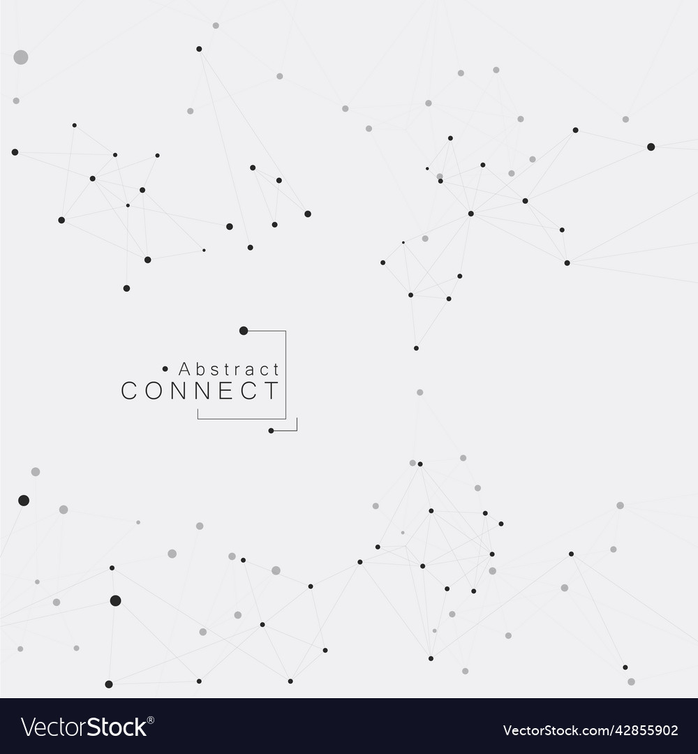 Abstract molecular structure connected vector image Abstract molecular structure connected