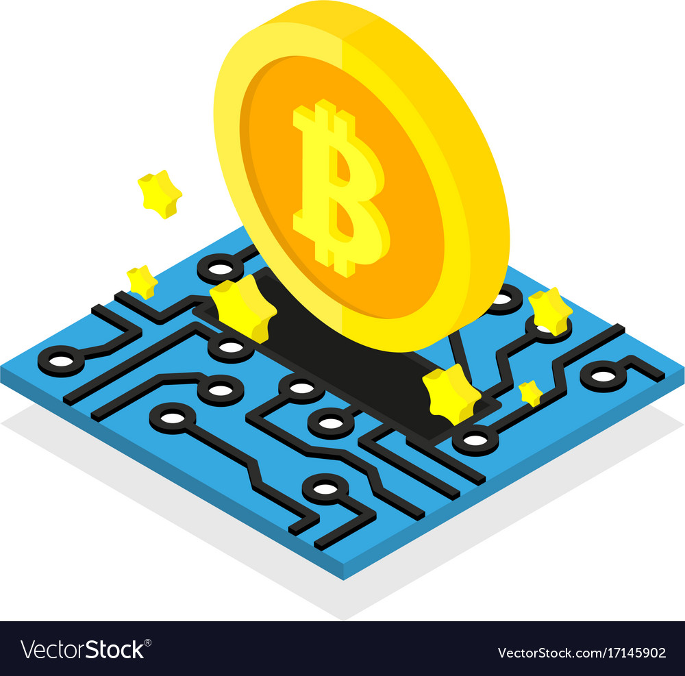 Bitcoin Mining Cryptocurrency Isometric