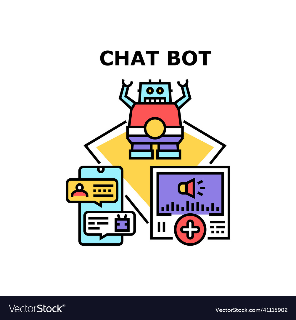 Chat bot icon vector image Chat bot icon