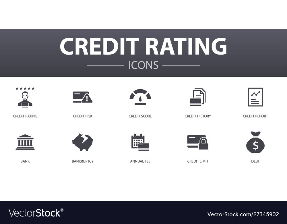 Credit Rating Icon Set - Finance Concepts