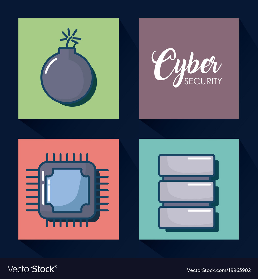 Cyber security design Royalty Free Vector Image