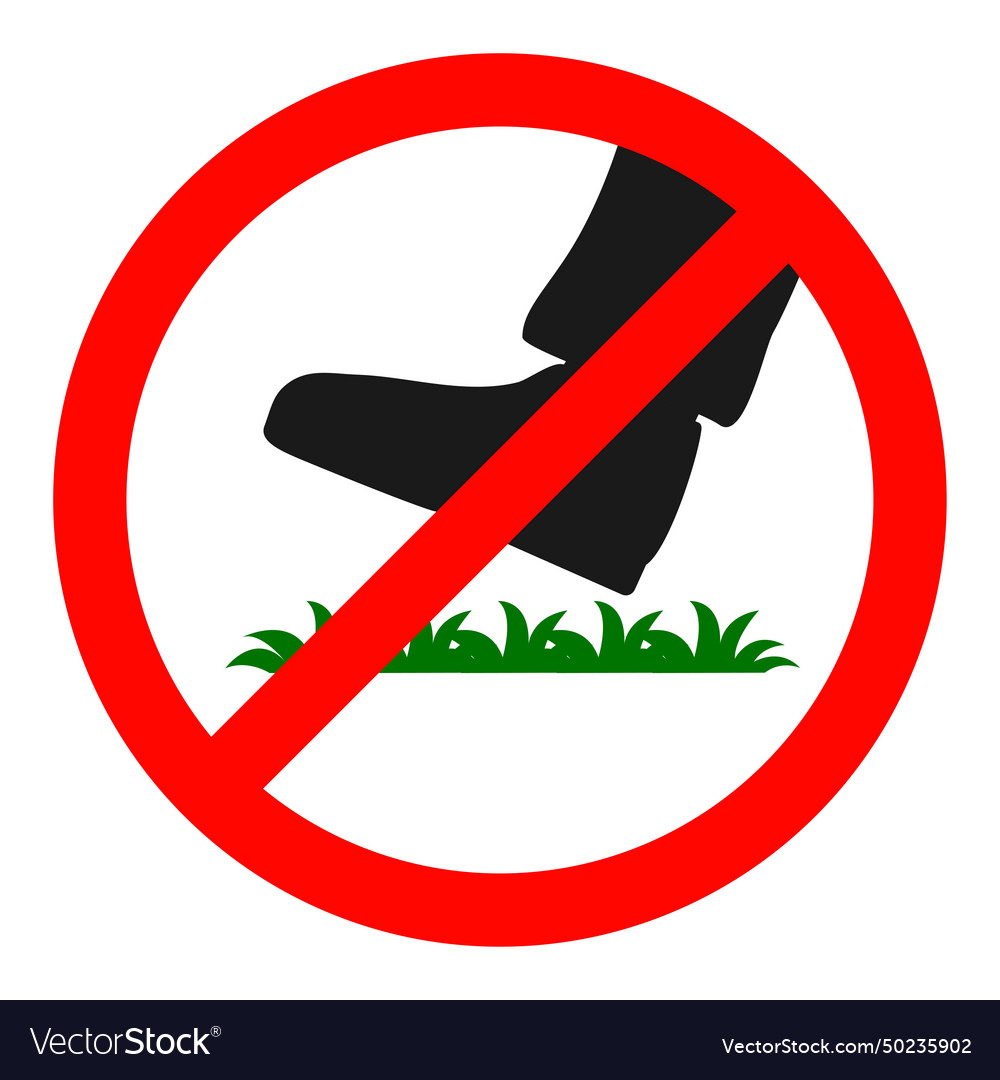 Dont step on icon Royalty Free Vector Image - VectorStock