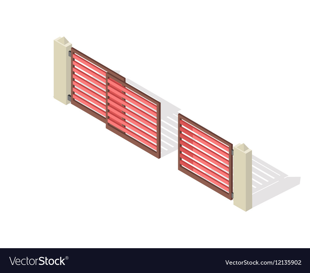 Lattice fence and gate with columns isolated
