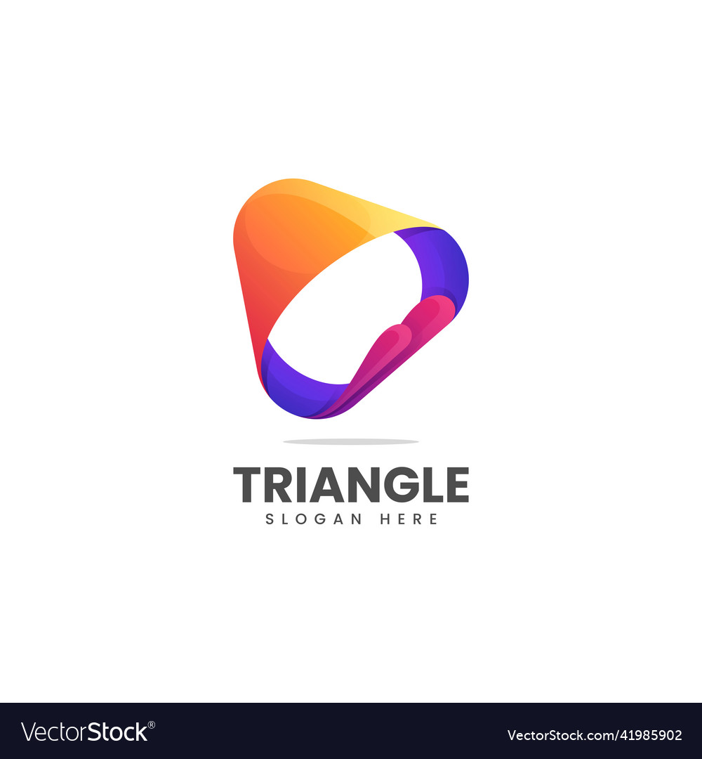 Logo triangle gradient colorful style