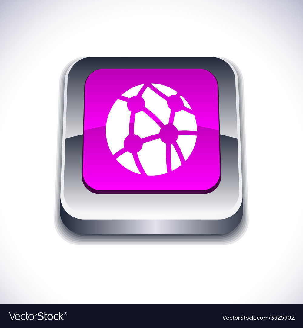 Network 3d button