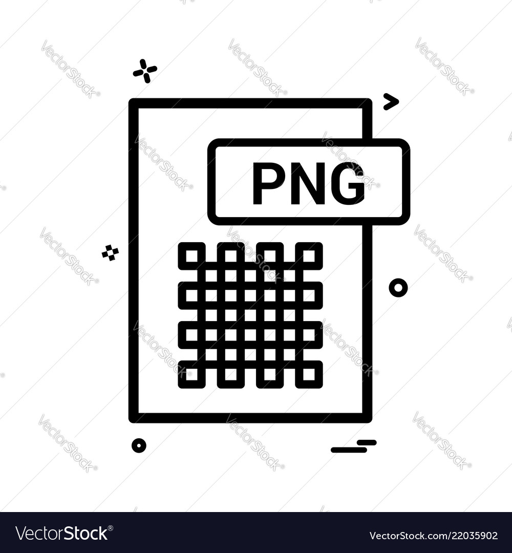 Png file format icon design Vector Image Png file format icon design
