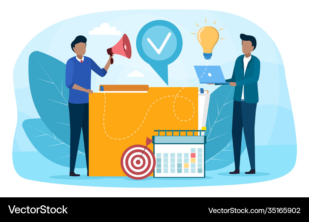 Project management concept Royalty Free Vector Image