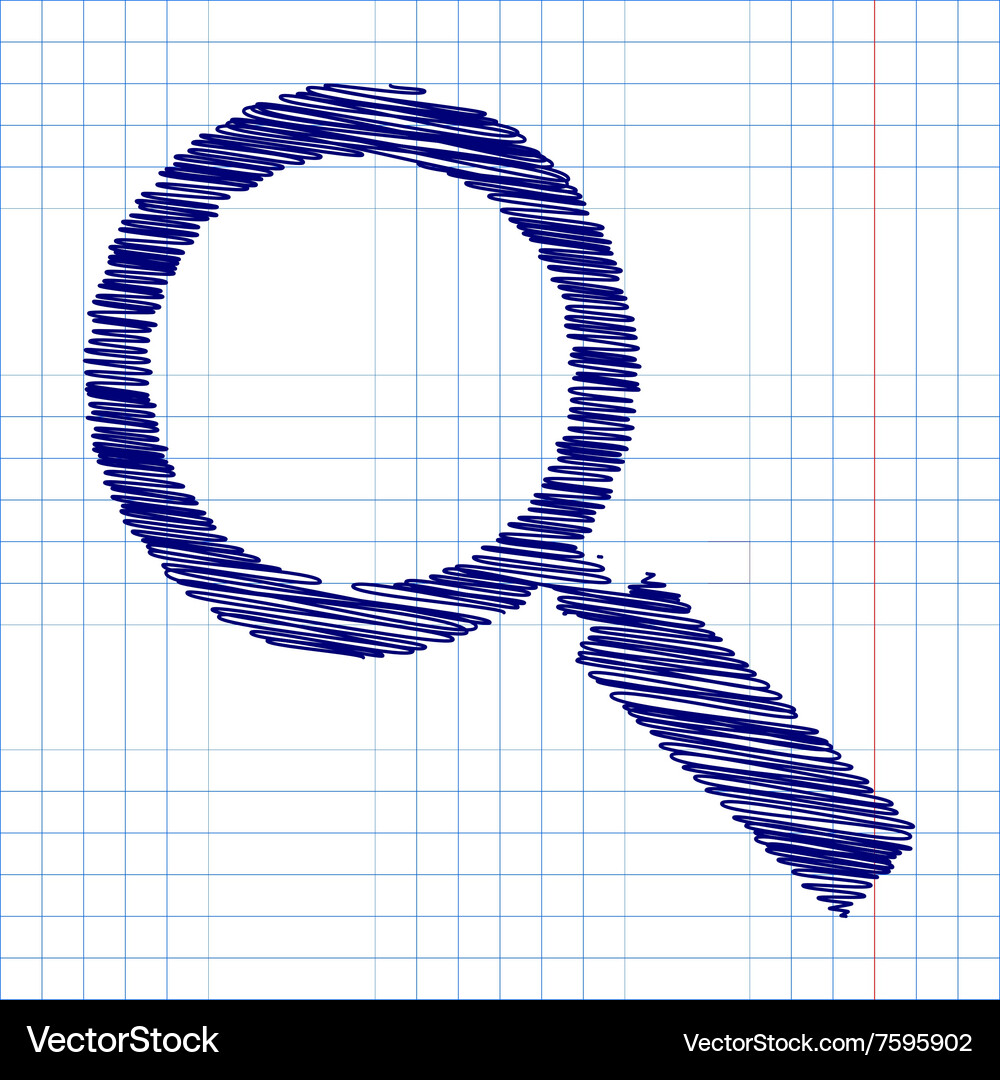 Scribble icon with pen effect Royalty Free Vector Image