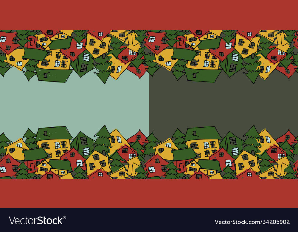 Seamless horizontal border with two backgrounds vector image Seamless horizontal border with two backgrounds
