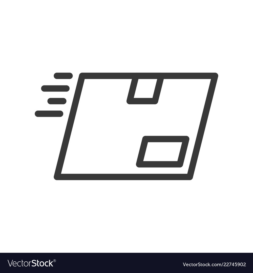 Sending box ems shipping and logistic icon