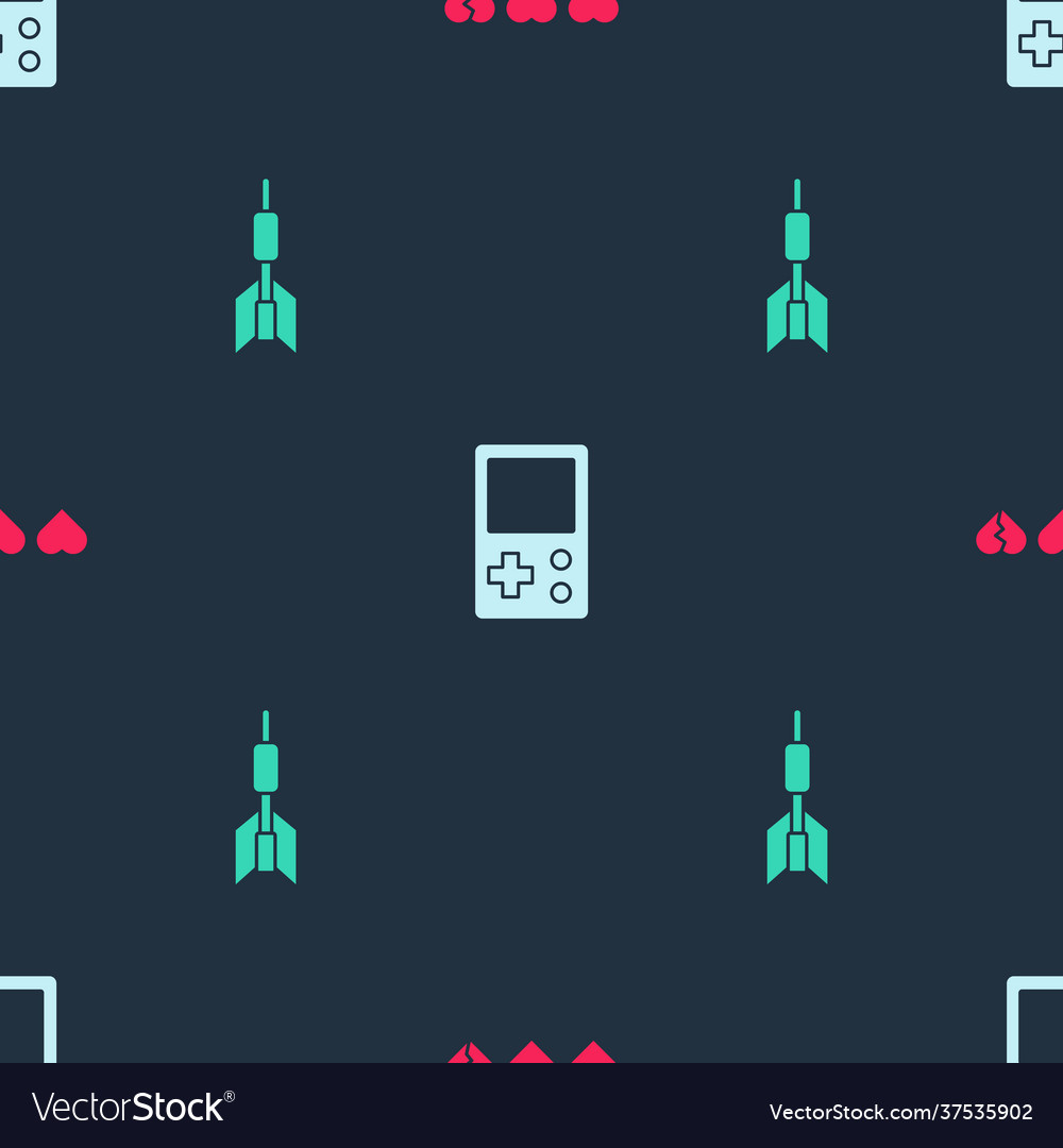 Set hearts for game tetris and dart arrow Vector Image Set hearts for game tetris and dart arrow