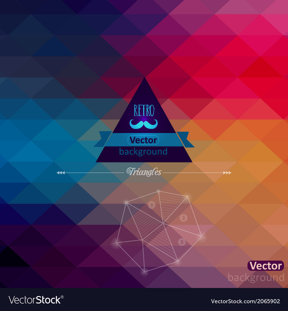 Triangle seamless background retro label design