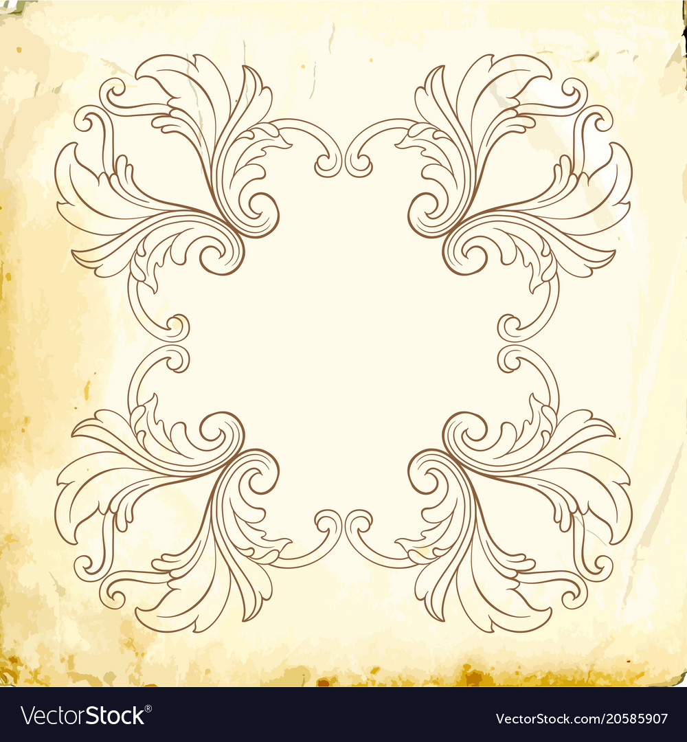 Barock von Vintage-Elementen für Design