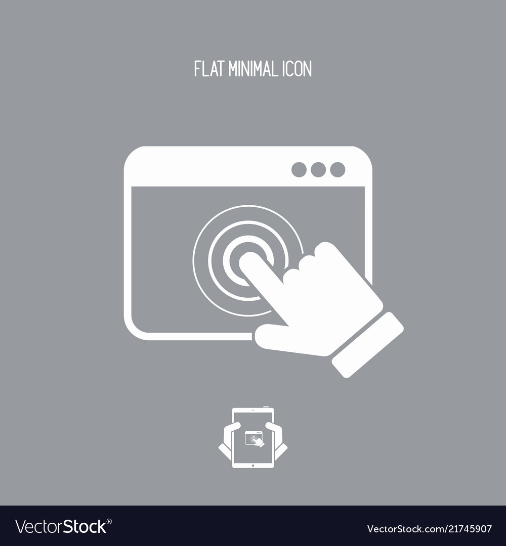 Browser touch - flat minimal icon