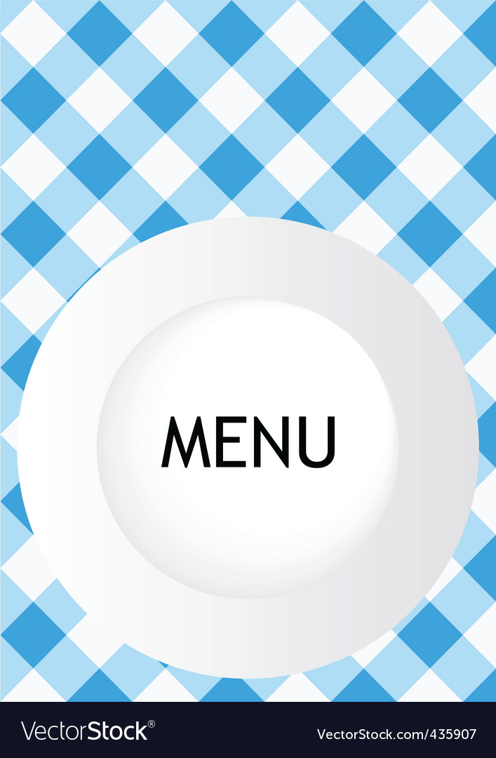Checkered Menu Card