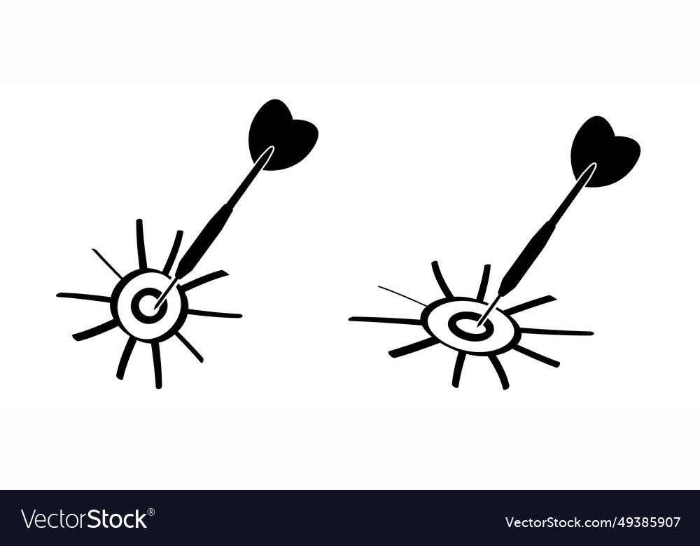 Dart arrows for board game dartboard vector image Dart arrows for board game dartboard