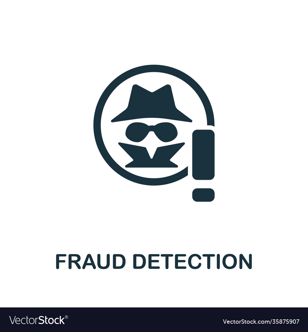 Fraud detection icon simple from fintech industry Vector Image