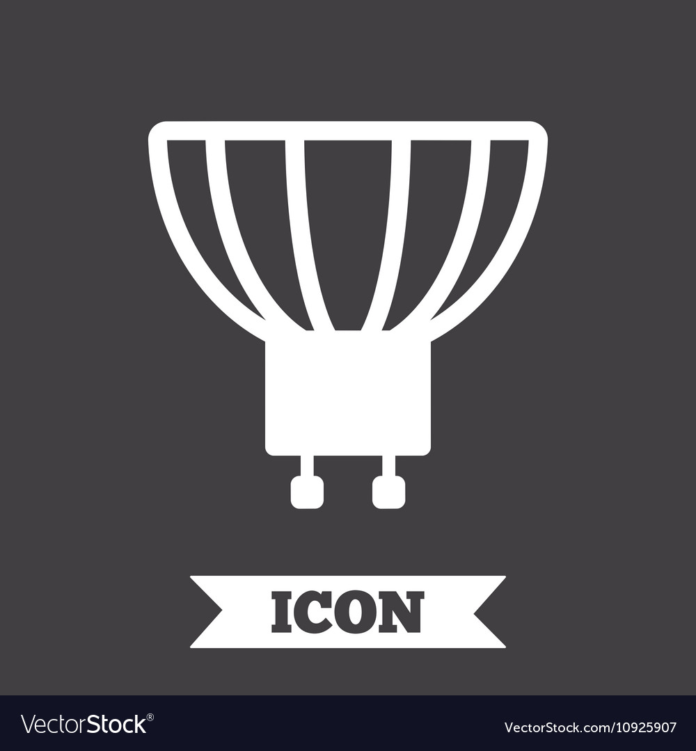 Light bulb icon lamp gu10 socket symbol