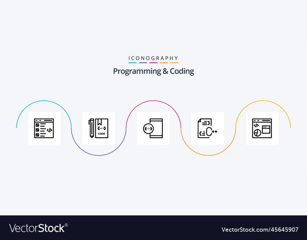 Programmierung und Kodierung Zeile 5 Icon Pack einschließlich