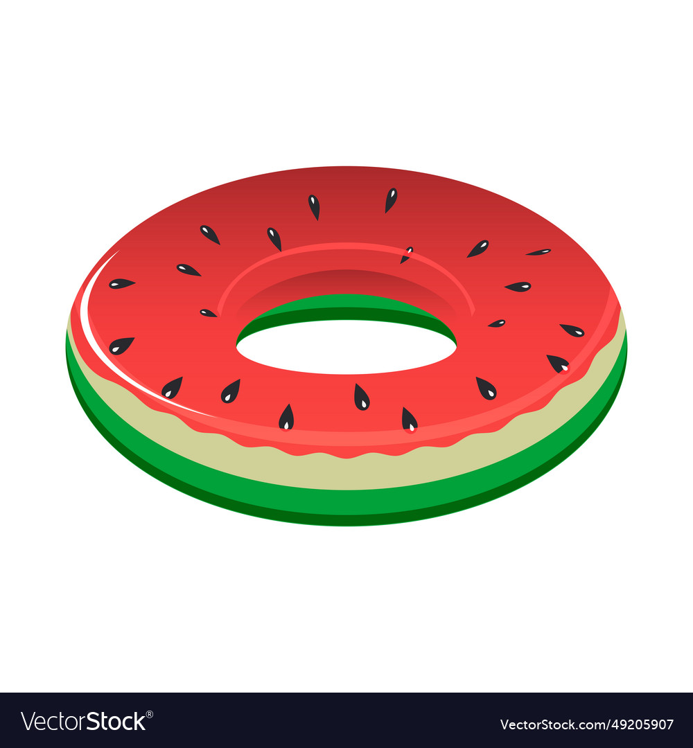Red cartoon watermelon slice inflatable circle