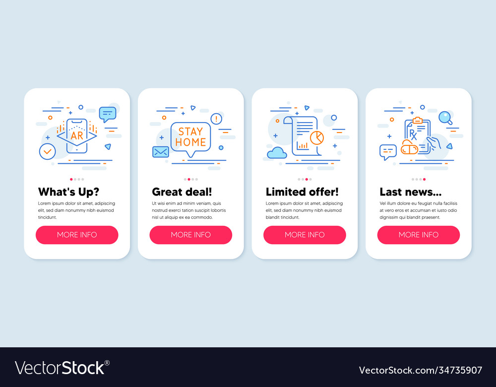 Set science icons such as augmented reality vector image Set science icons such as augmented reality