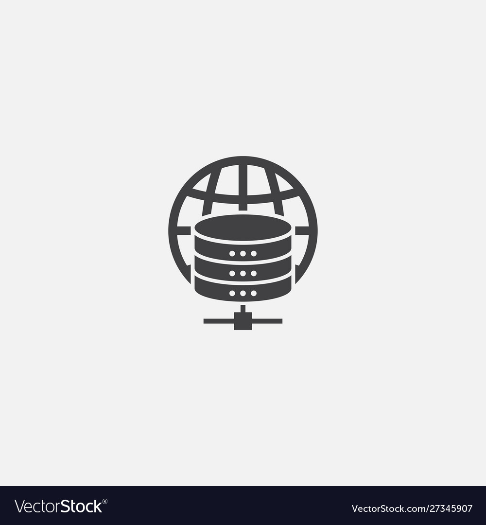 Web hosting base icon simple sign