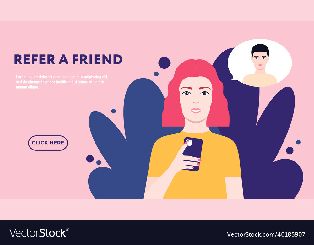 Webrefer and earn design template in flat vector image Webrefer and earn design template in flat